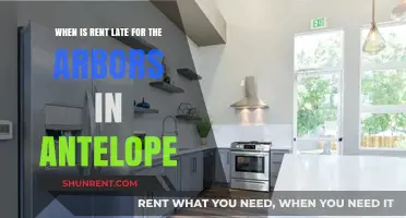 When is Rent Late at The Arbors in Antelope?