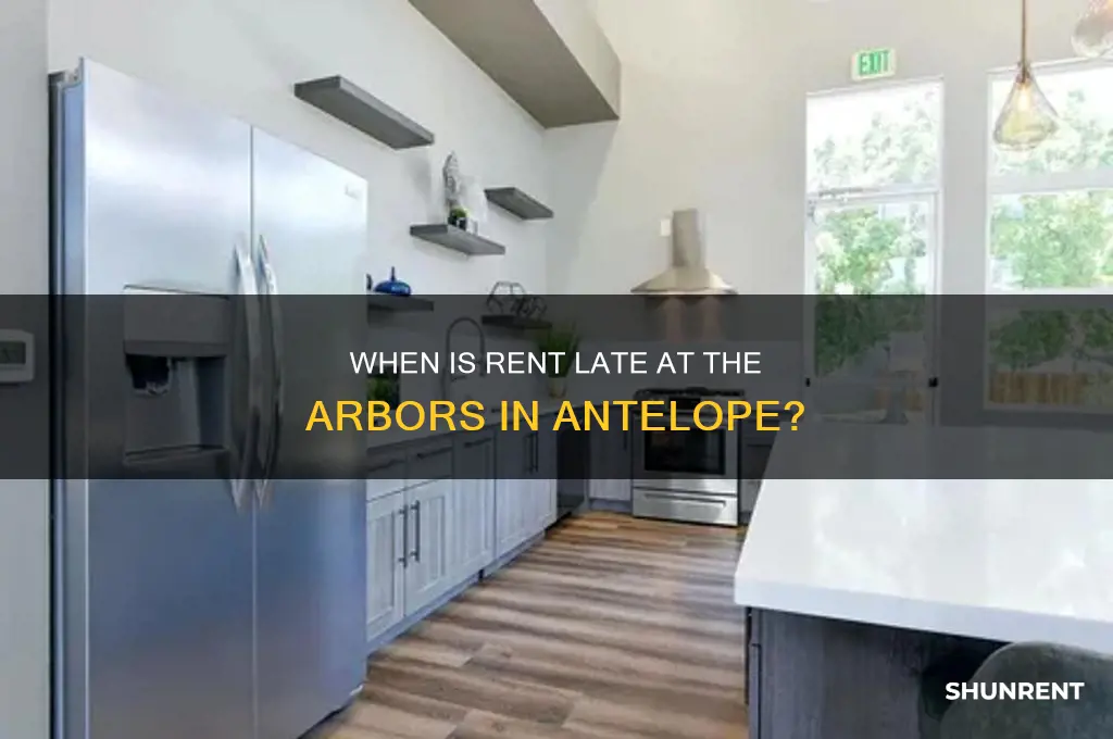 when is rent late for the arbors in antelope