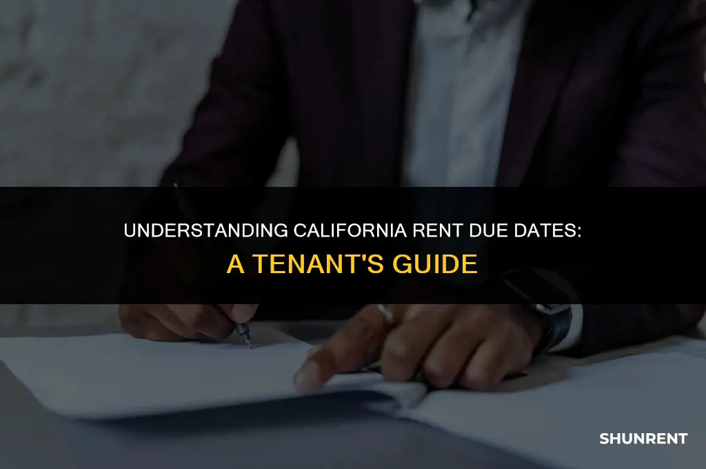 when is rent legally due in california