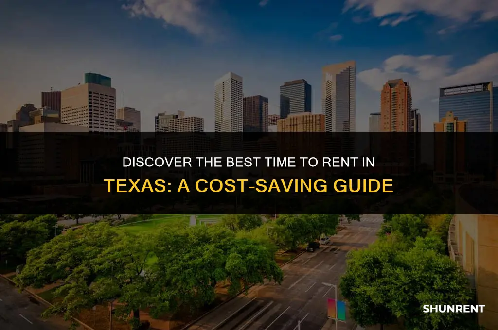 when is rent the cheapest in texas