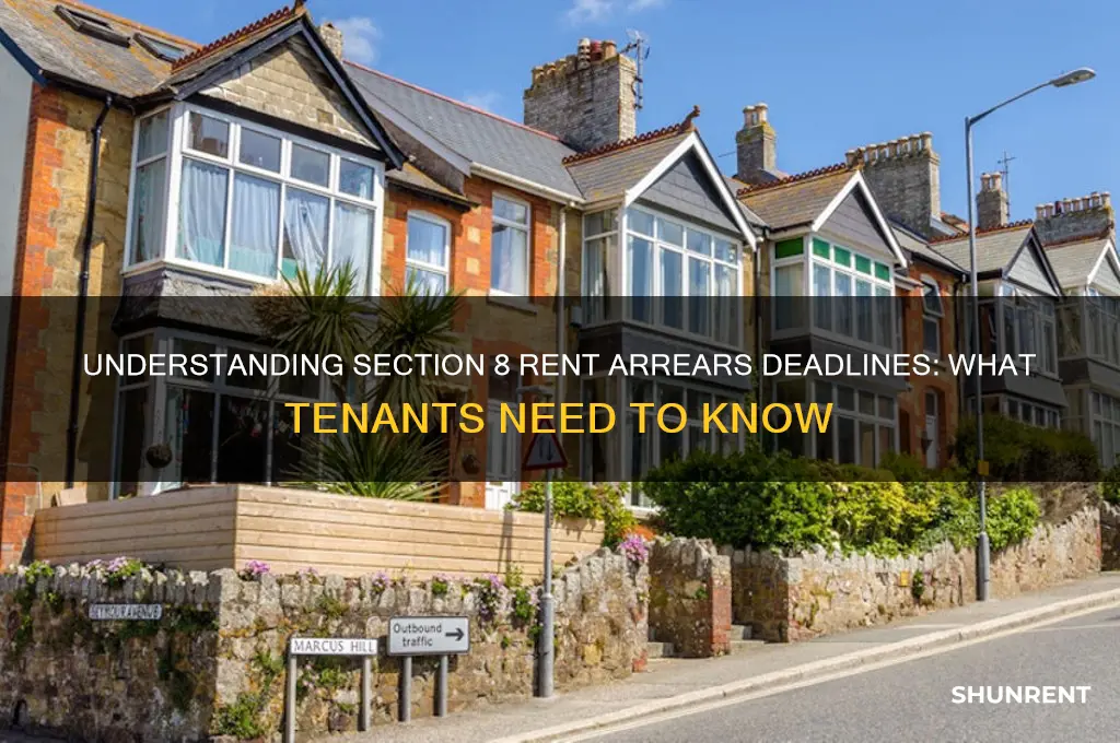 when is section 8 due to rent arrears