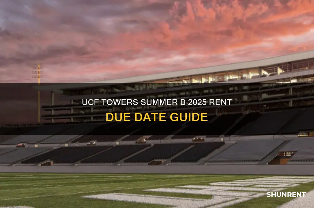 when is summer b rent due towers ucf 2025