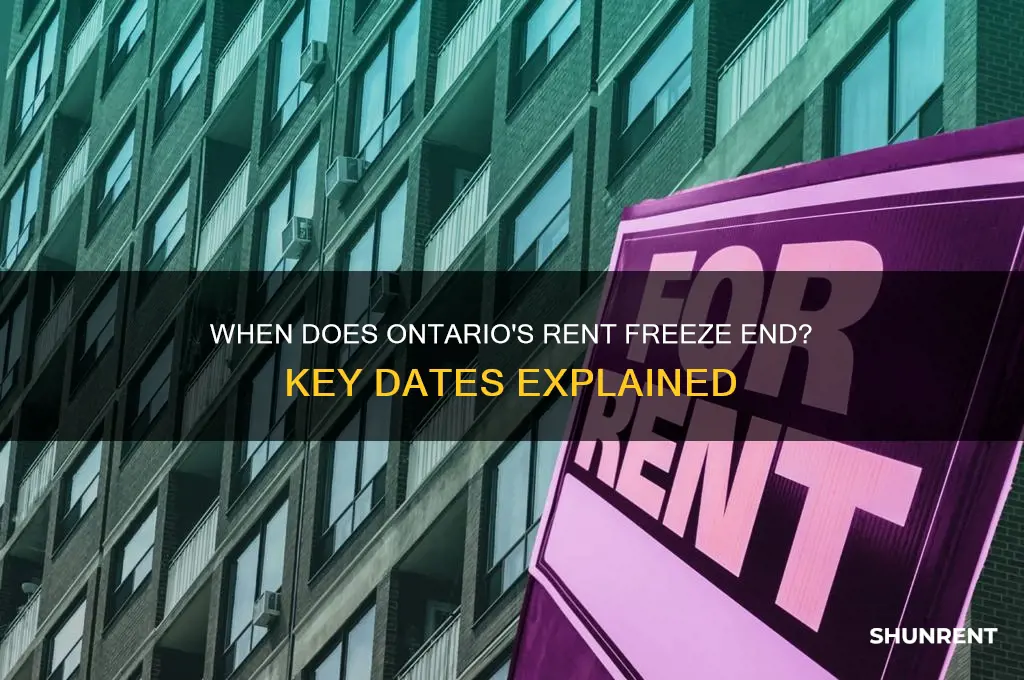 when is the rent freeze over in ontario