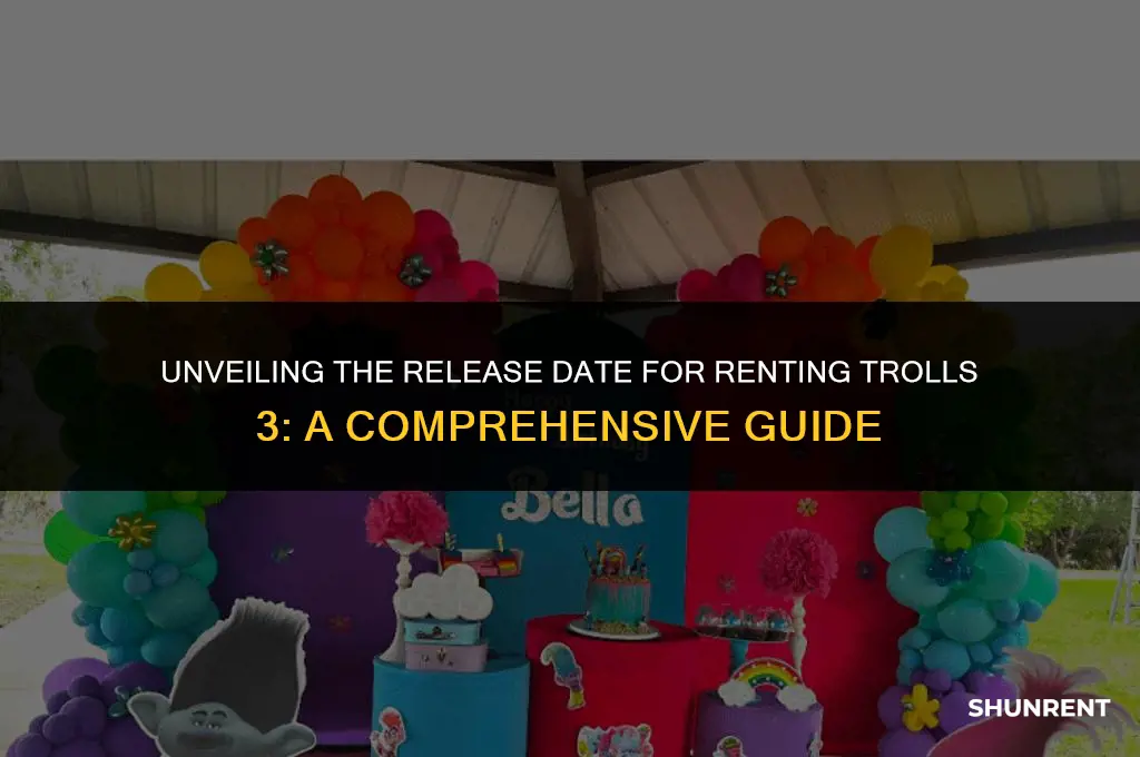 when is trolls 3 available to rent