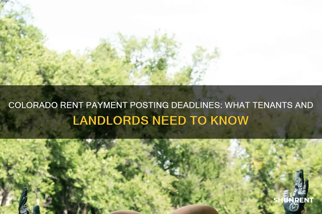 when must a rent payment be posted in colorado