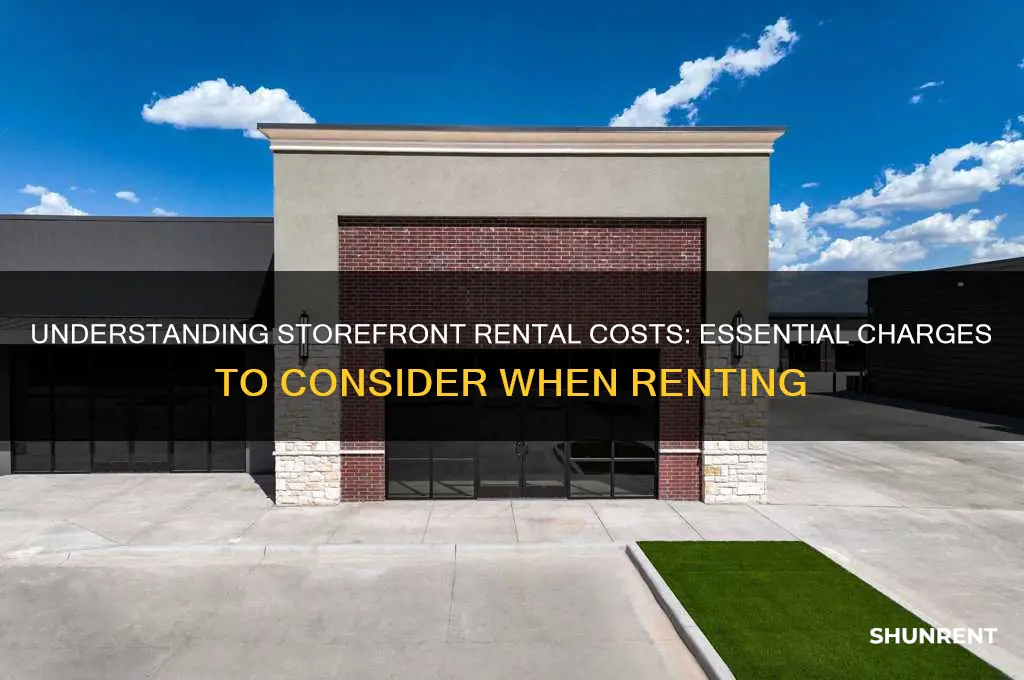 when renting a store front space what are the charges