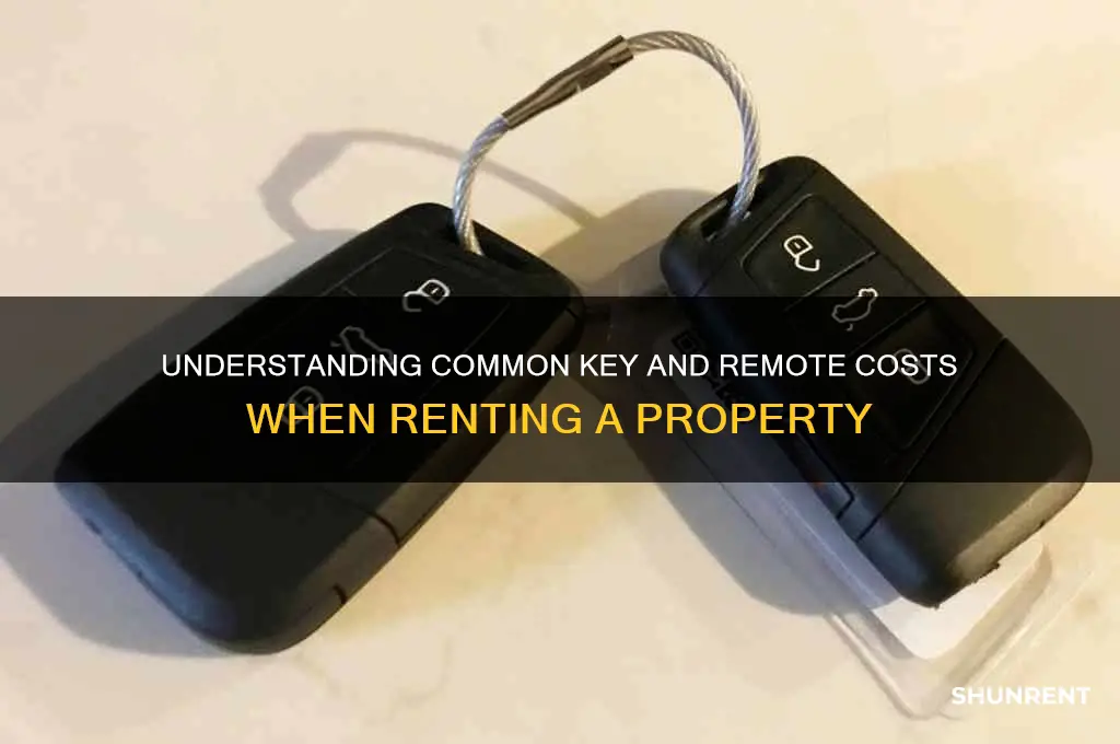 when renting common price for keys and remote