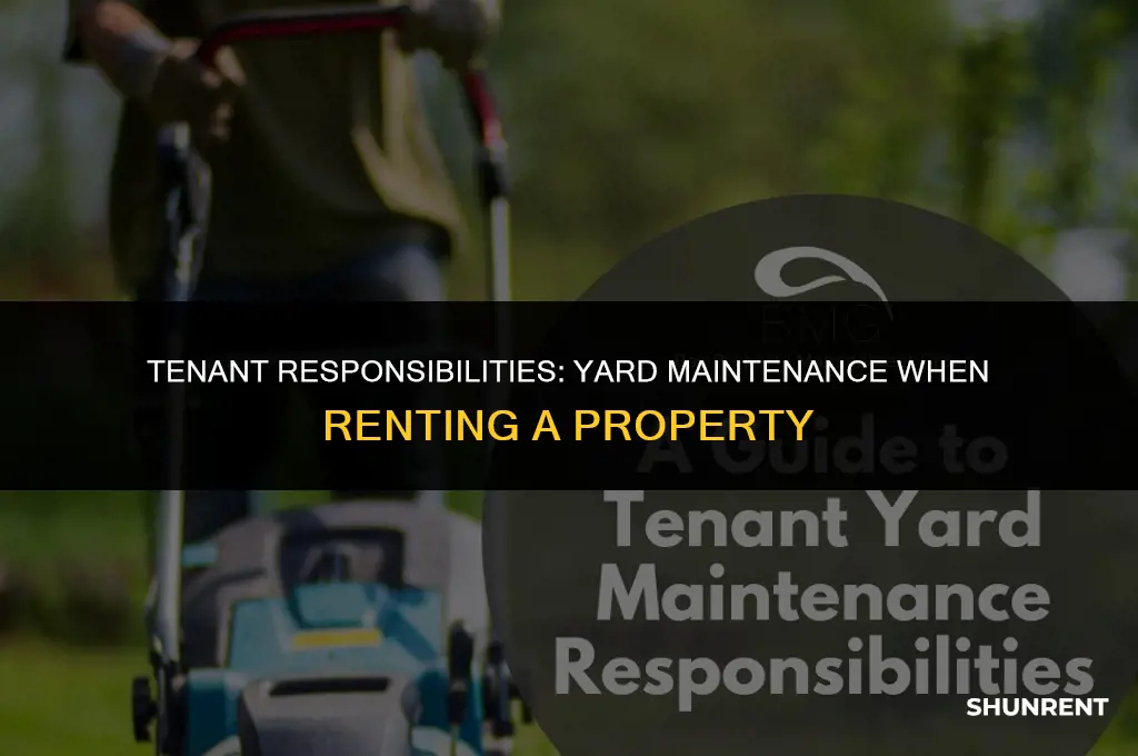 when renting do youbhave to maintainthe yard