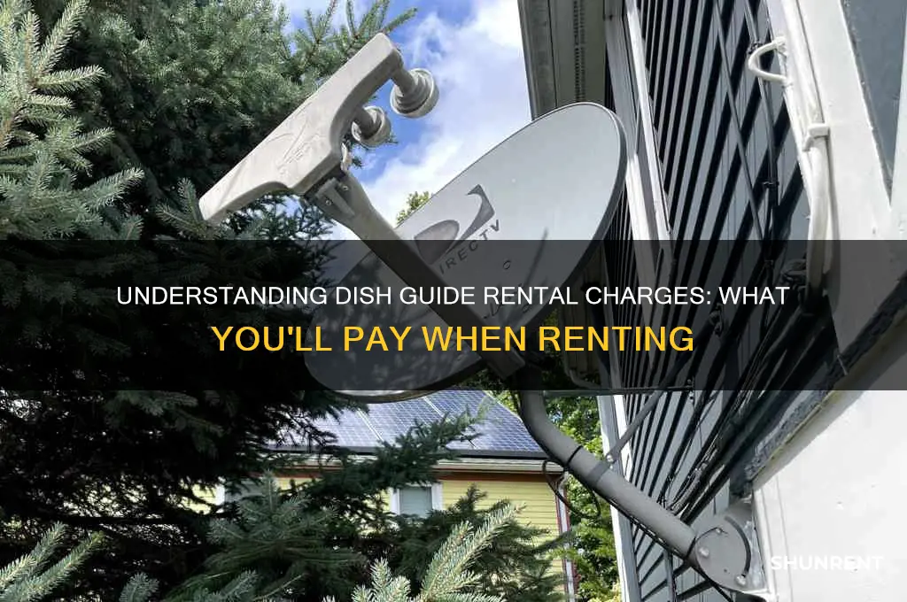 when renting from dish guide what is charged