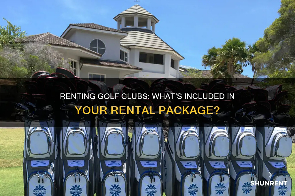 when renting golf clubs what do they include