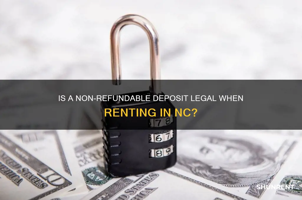 when renting in nc is non refundable deposit legal