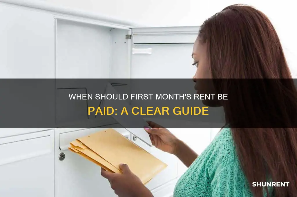when should the first months rent be paid by