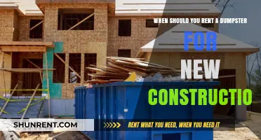When to Rent a Dumpster for New Construction Projects