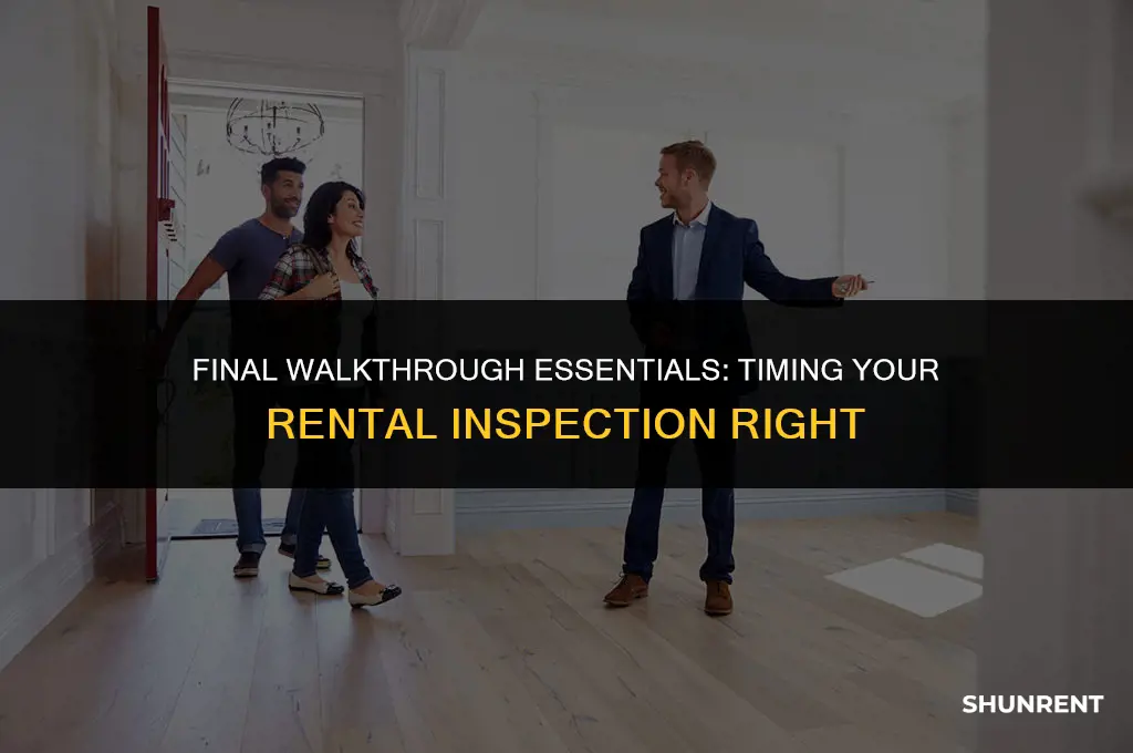 when to do final walk through renta