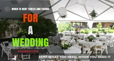 Renting Tables and Chairs for Your Wedding: Timing Tips and Tricks