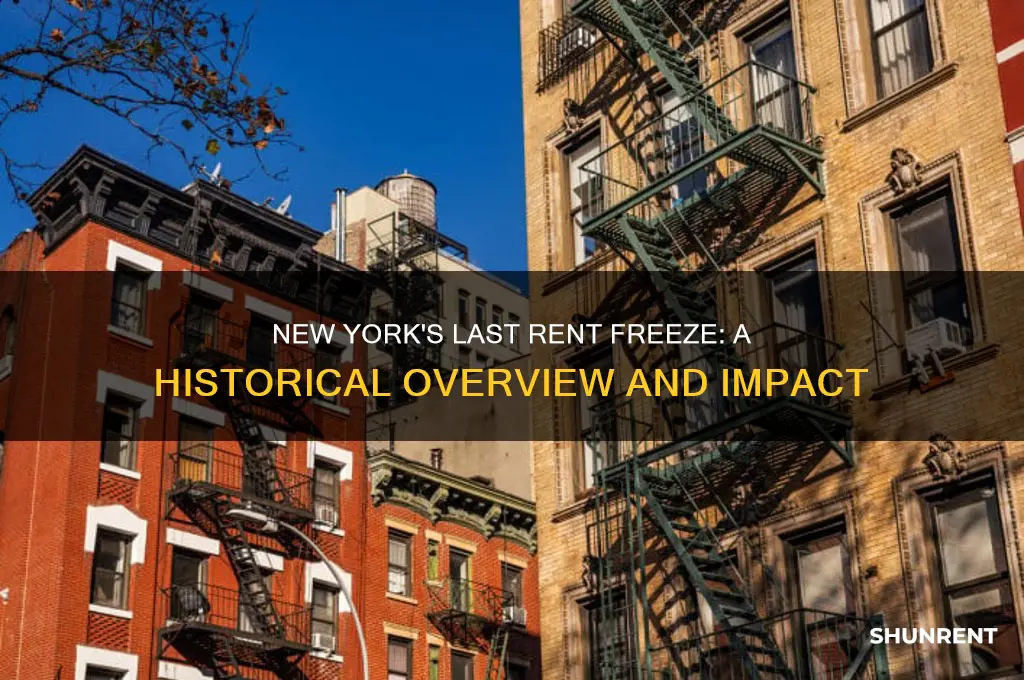when was the last rent freeze in new york