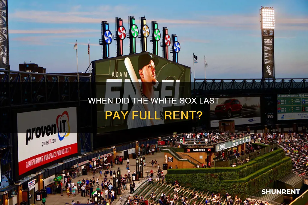 when was the last time whitesox paid full rent