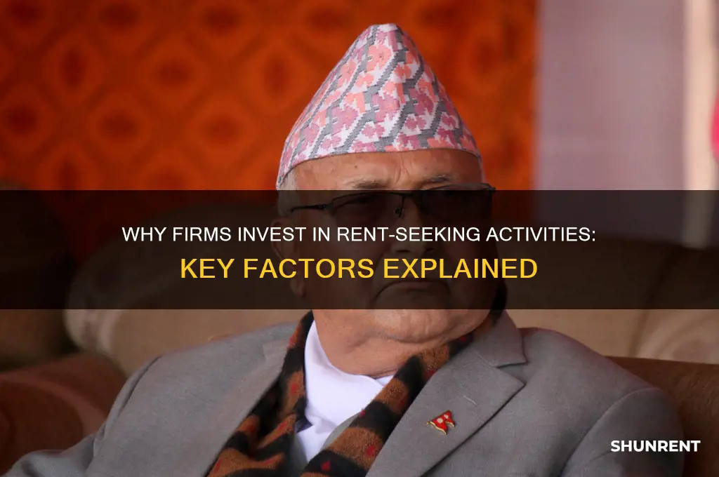 when would a firm soend on rent seeking actiivities