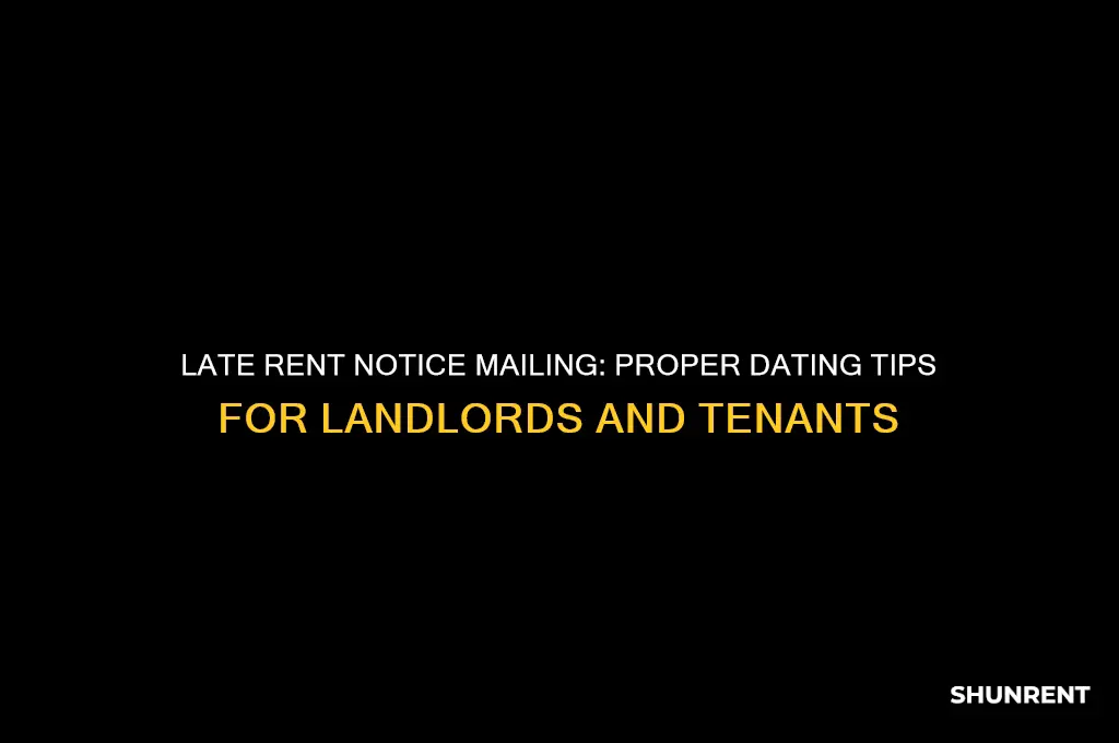 when you mail late notice rent when do you date