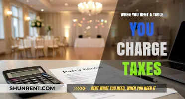 Renting Tables and Tax Charges: What You Need to Know
