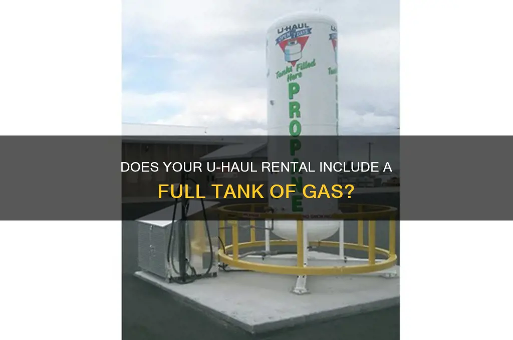when you rent a uhaul does it come with gas