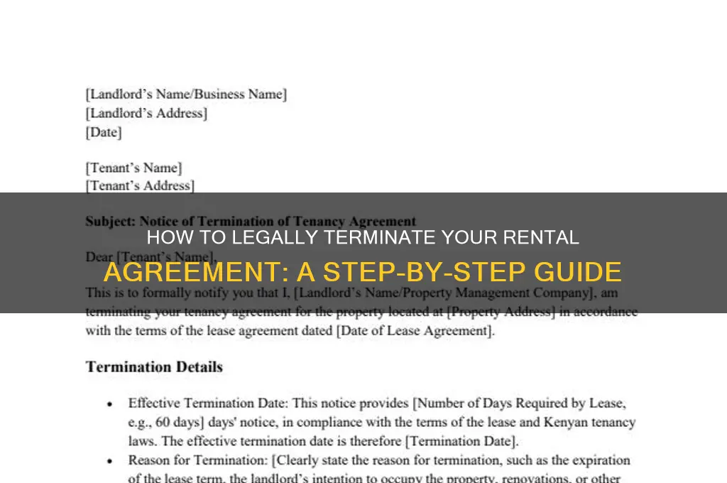 when you want to end a rent contract