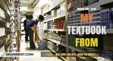 Where Did I Rent My Textbook From: A Student's Guide