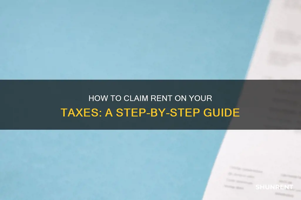 where do i claim my rent on my taxes