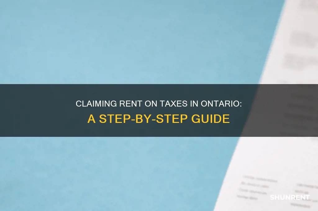 where do i claim my rent on taxes ontario