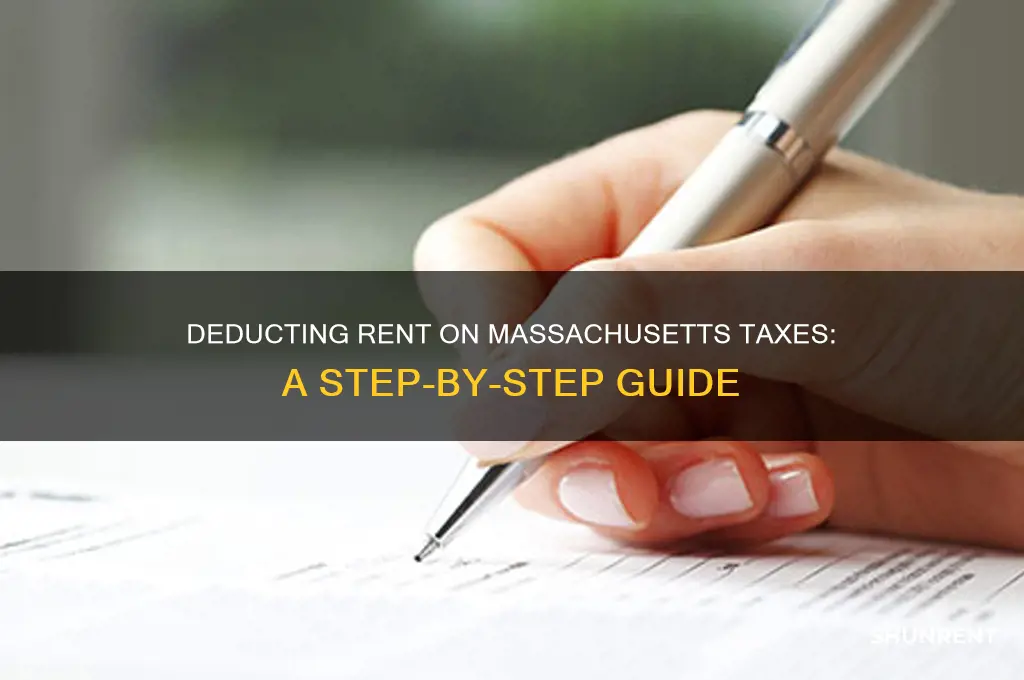 where do i deduct rent on my massachusetts taxes