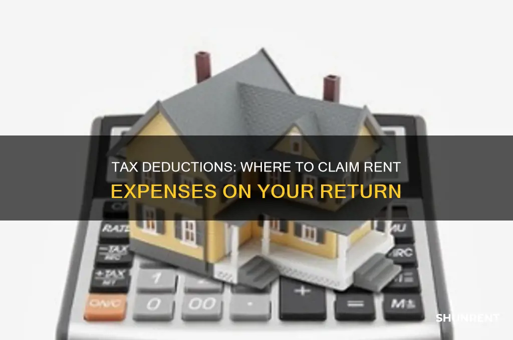 where do i deduct rent on my taxes