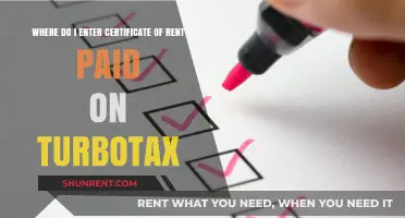 How to Enter Certificate of Rent Paid in TurboTax: A Guide
