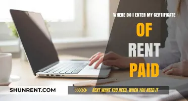 Where to Enter Your Certificate of Rent Paid: A Guide