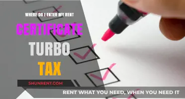 TurboTax Rent Certificate Entry: Where to Input Your Rental Documentation
