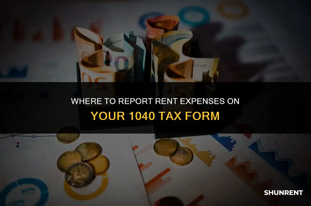 where do i enter rent on 1040