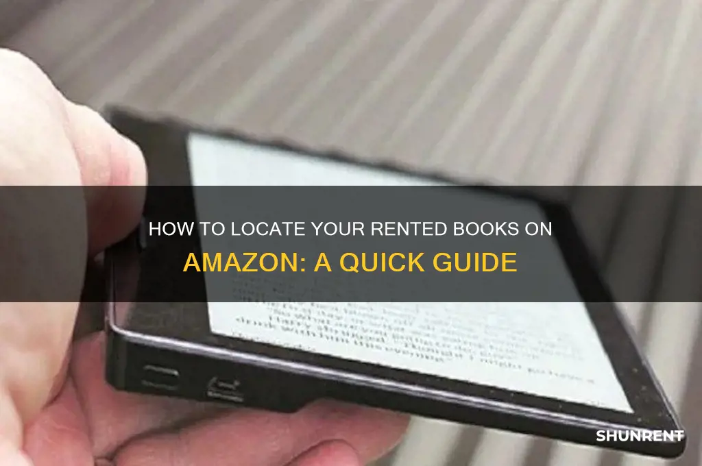 where do i find my rented books on amazon
