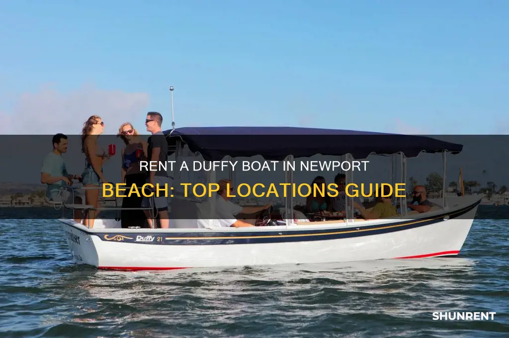where do i rent a duffy boat in newport beach