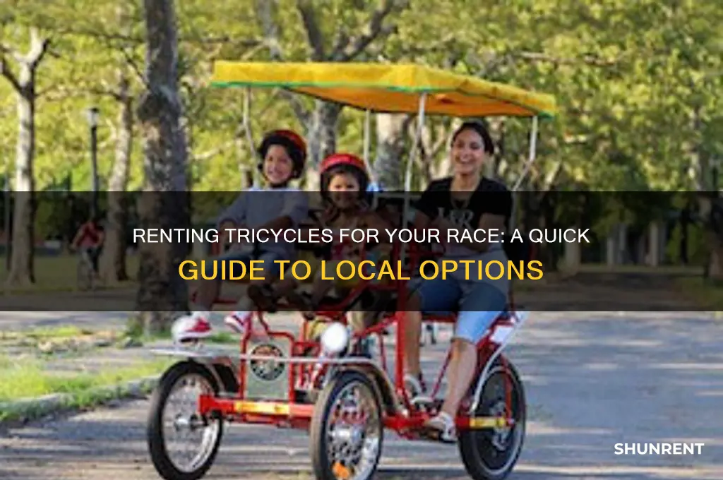 where do i rent tricycles for tricycle race