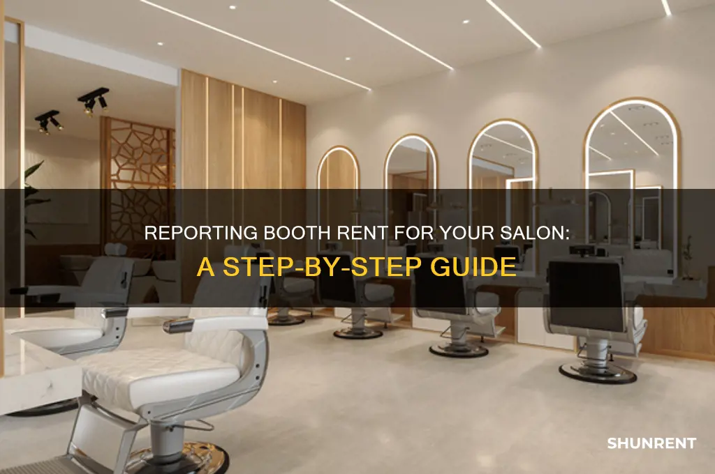 where do i report booth rent for my salon