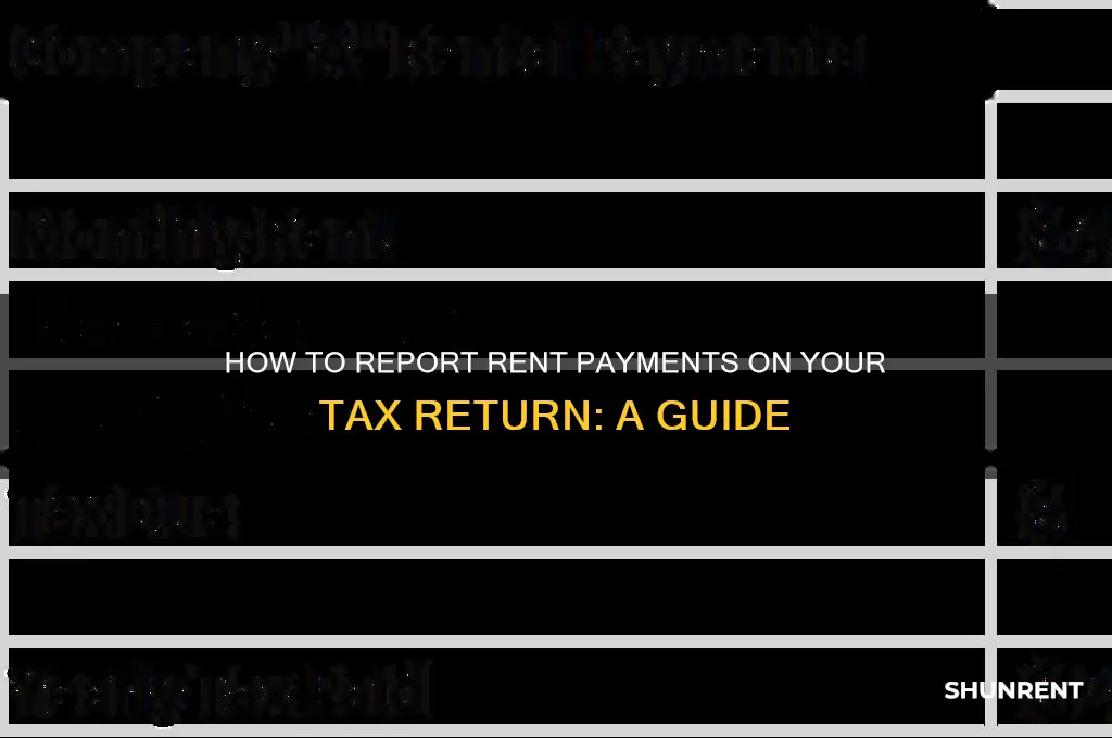 where do you add rent payments to tax return