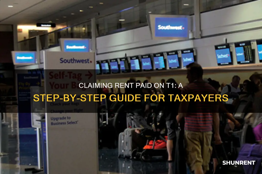 where do you claim rent paid on t1