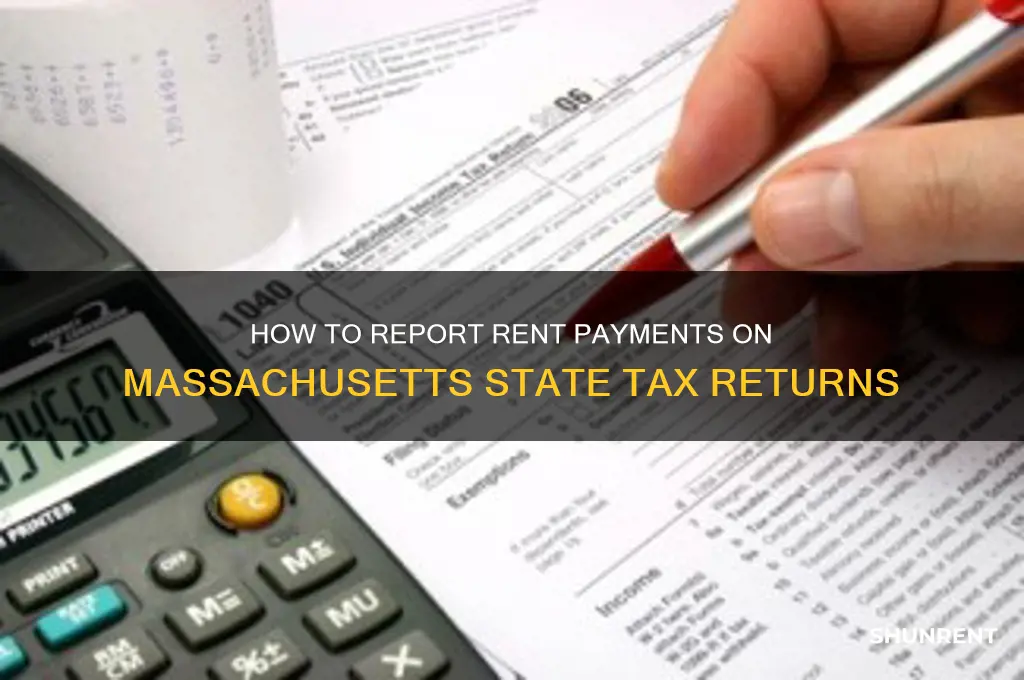 where do you enter rent on mass taxes