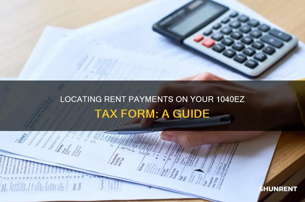 where do you find rent payments on 1040ez