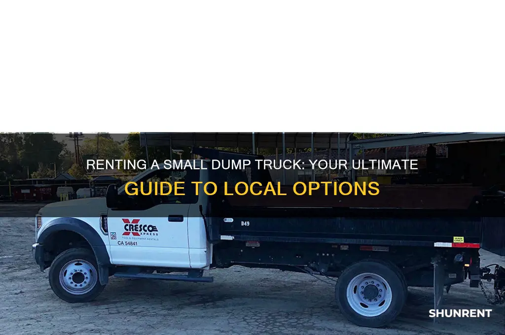 where do you go to rent a small dump truck