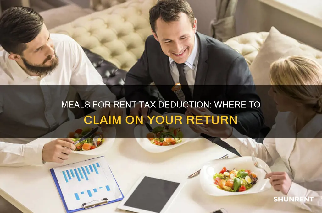 where do you put meals for rent in tax return