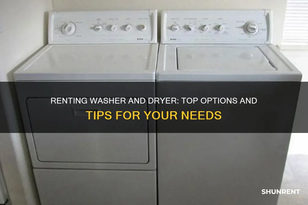 where do you rent a washer and dryer