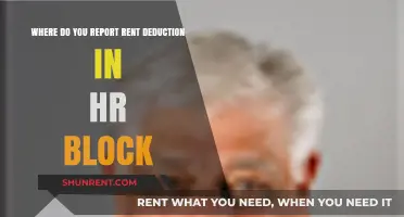 Where to Report Rent Deduction in H&R Block: A Guide