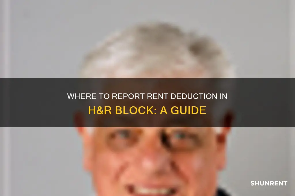 where do you report rent deduction in hr block