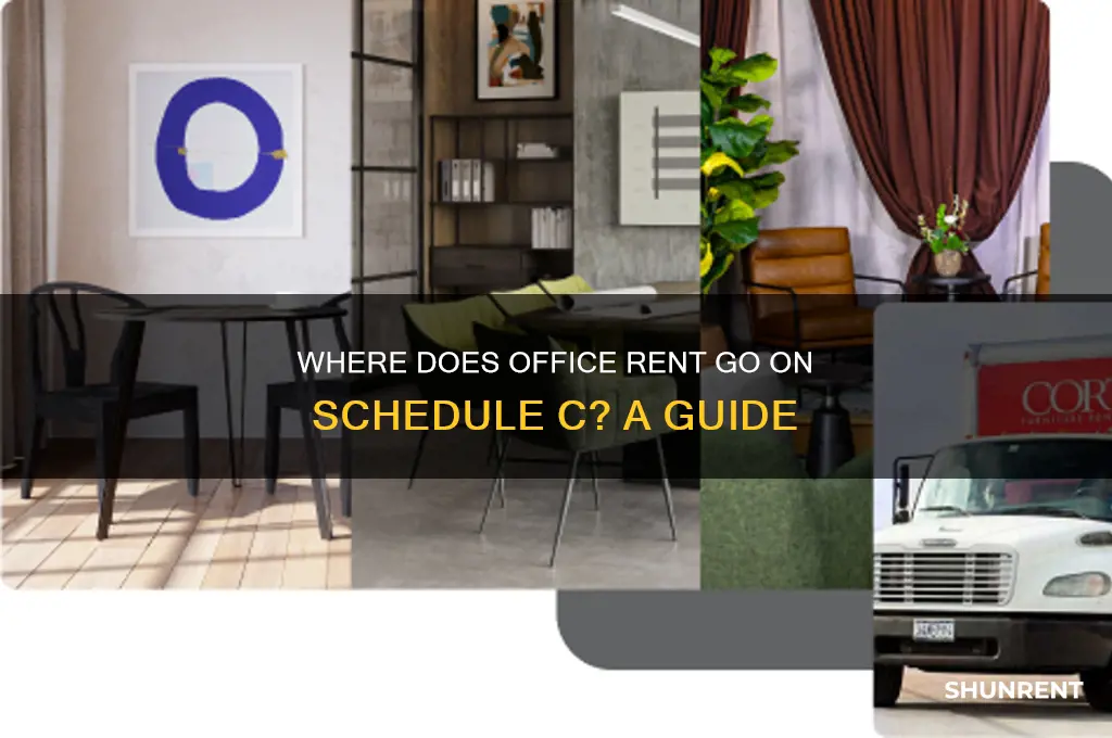 where does office rent go on schedule c