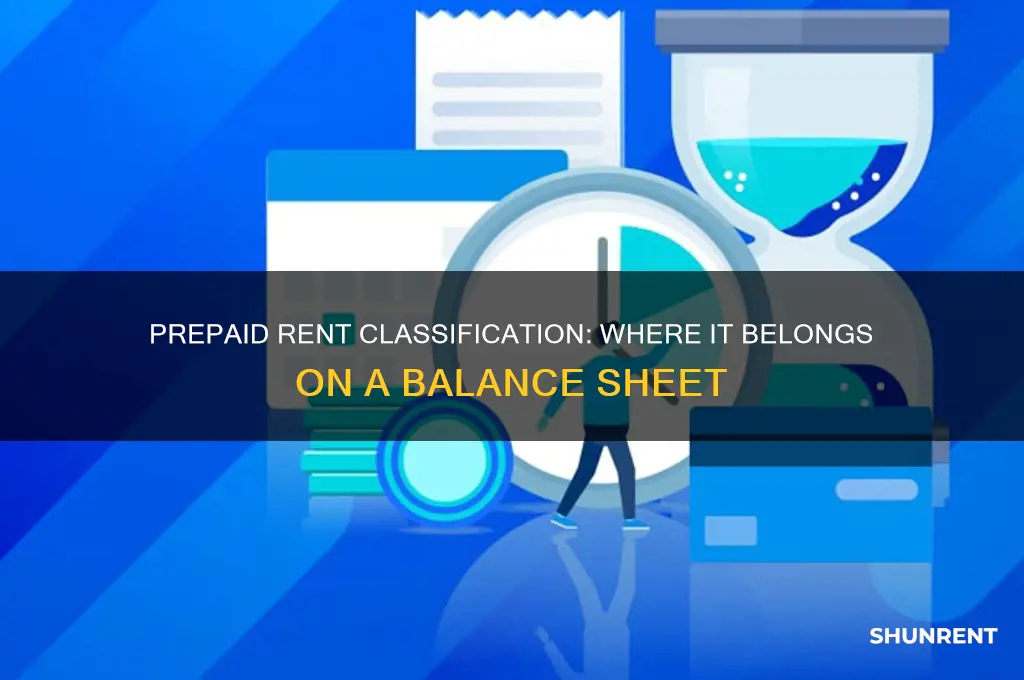 where does prepaid rent go on a classified balance sheet